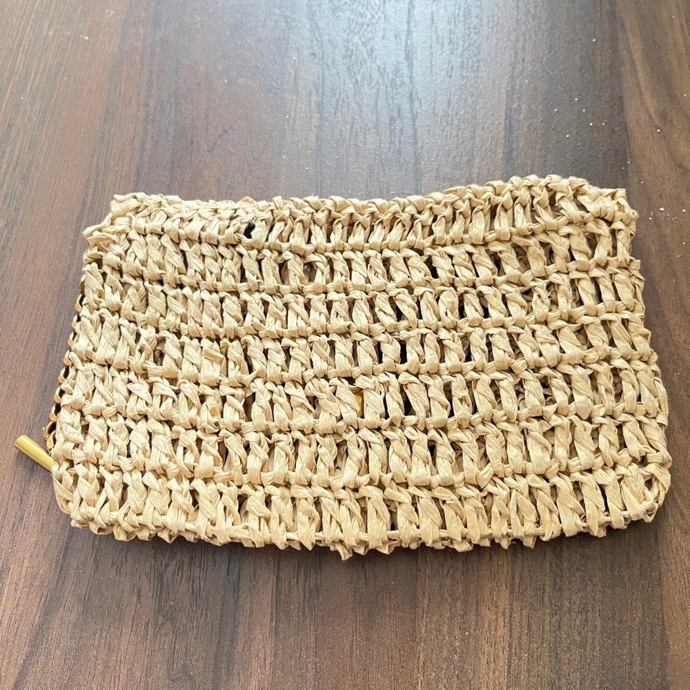 Yves Saint Laurent Beige Woven Clutch - Picture 2 of 4